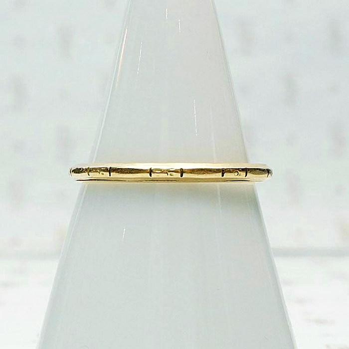 Mellow Old Gold Flower Wedding Band