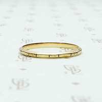 Mellow Old Gold Flower Wedding Band