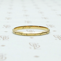 Mellow Old Gold Flower Wedding Band