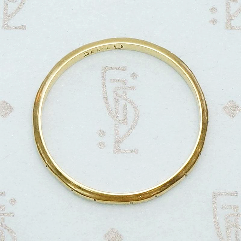 Mellow Old Gold Flower Wedding Band