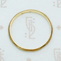 Mellow Old Gold Flower Wedding Band