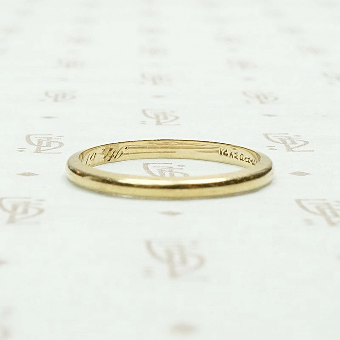 1940s ArtCarved Gold Wedding Band