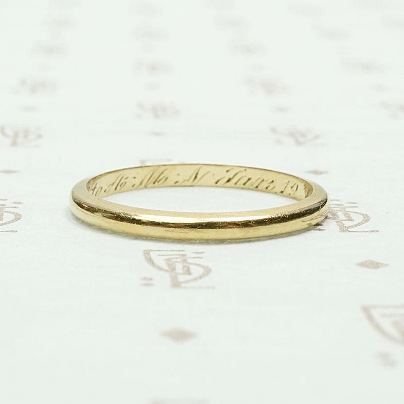 1940s ArtCarved Gold Wedding Band