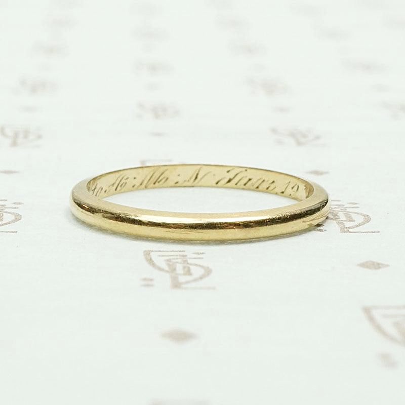 1940s ArtCarved Gold Wedding Band