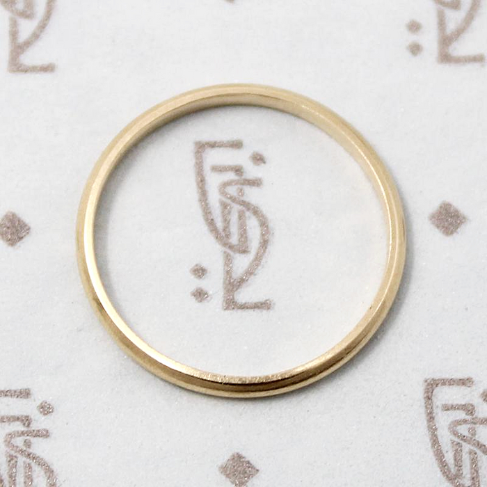 Narrow 14k Gold 1920s Wedding Band