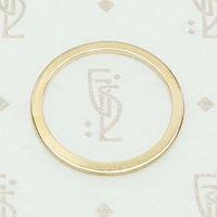 Retro Gold Band with Ribbed Edge
