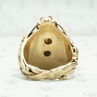Aquatic Mid Century Cocktail Ring in Gold & Pearls
