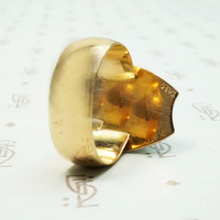 Kalo Rare Gold & Jade Deco Ring