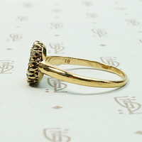 Golden Yellow Imperial Topaz Halo Ring