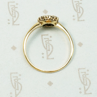 Golden Yellow Imperial Topaz Halo Ring