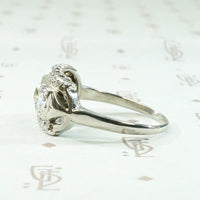 Sparkling Diamond Panel Ring in White Gold