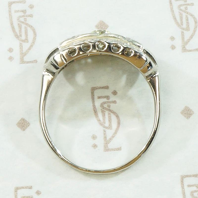 Sparkling Diamond Panel Ring in White Gold