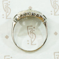 Sparkling Diamond Panel Ring in White Gold