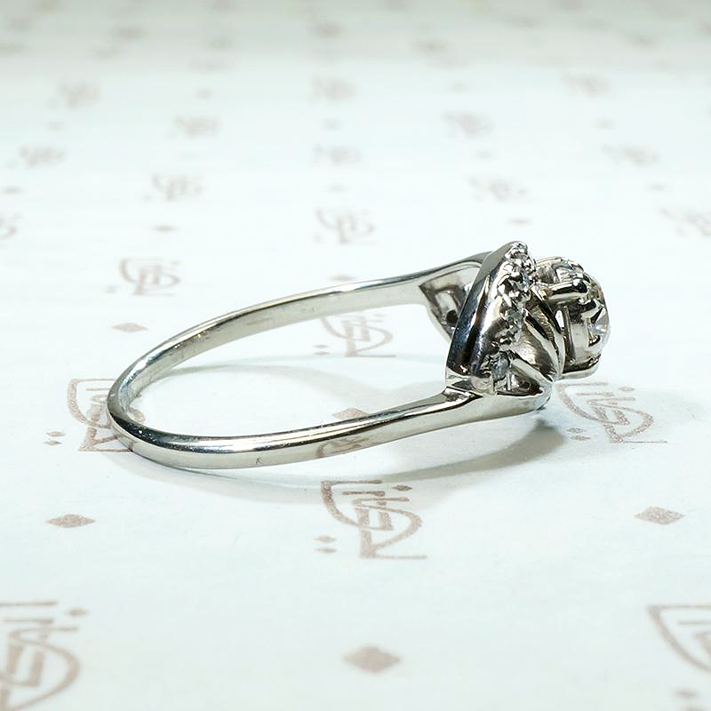 Mid Century Stylized Blossom Diamond Ring