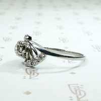 Mid Century Stylized Blossom Diamond Ring