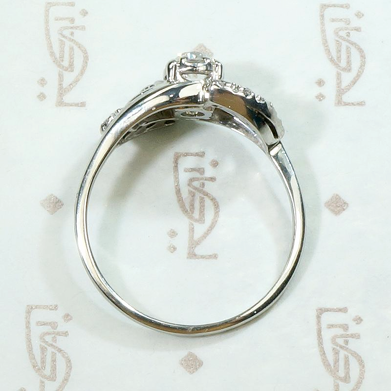 Mid Century Stylized Blossom Diamond Ring