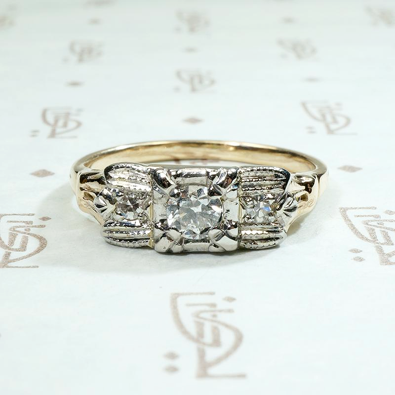 Sassy Bow Two Tone Diamond Deco Band