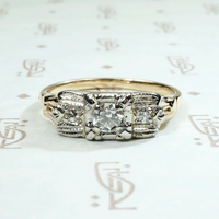 Sassy Bow Two Tone Diamond Deco Band