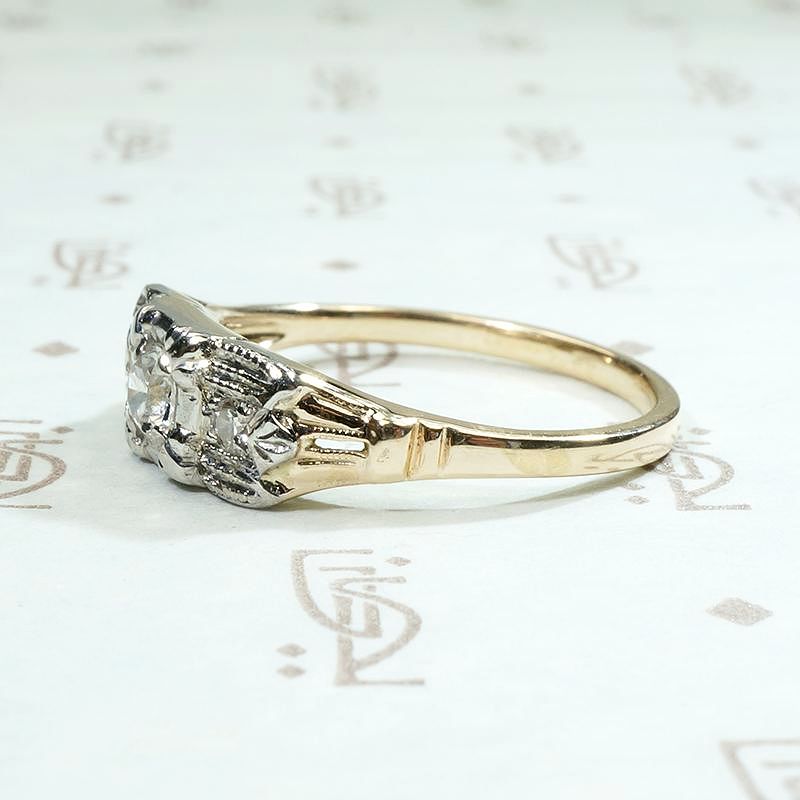 Sassy Bow Two Tone Diamond Deco Band
