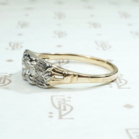Sassy Bow Two Tone Diamond Deco Band