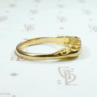 Charming 18k Gold Band with Antique Diamonds
