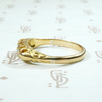 Charming 18k Gold Band with Antique Diamonds