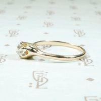 Old Mine Cushion Cut Diamond Solitaire Ring