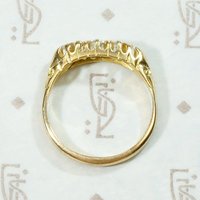 Charming 18k Gold Band with Antique Diamonds