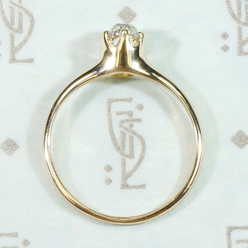 Old Mine Cushion Cut Diamond Solitaire Ring