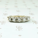 Scalloped Two-Tone Diamond Wedding Band