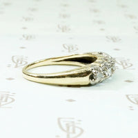 Scalloped Two-Tone Diamond Wedding Band