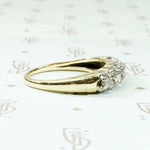 Scalloped Two-Tone Diamond Wedding Band