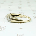 Scalloped Two-Tone Diamond Wedding Band