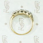 Scalloped Two-Tone Diamond Wedding Band