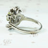 Vivacious Peridot Cocktail Ring with Diamond Swirl
