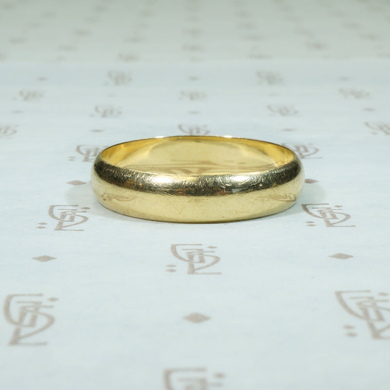 Classic 1960's Gold Wedding Band