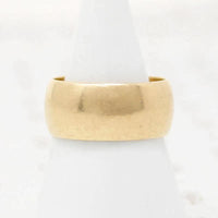 Very Wide "TREND" Gold Wedding Band Size 9.75