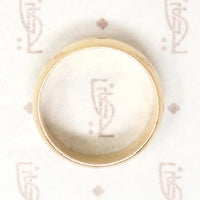 Very Wide "TREND" Gold Wedding Band Size 9.75