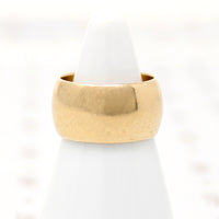 Very Wide "TREND" Gold Wedding Band Size 5