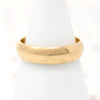Curvy Half Round Vintage Gold Wedding Band