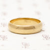 Curvy Half Round Vintage Gold Wedding Band