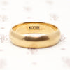 Curvy Half Round Vintage Gold Wedding Band