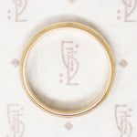 Curvy Half Round Vintage Gold Wedding Band
