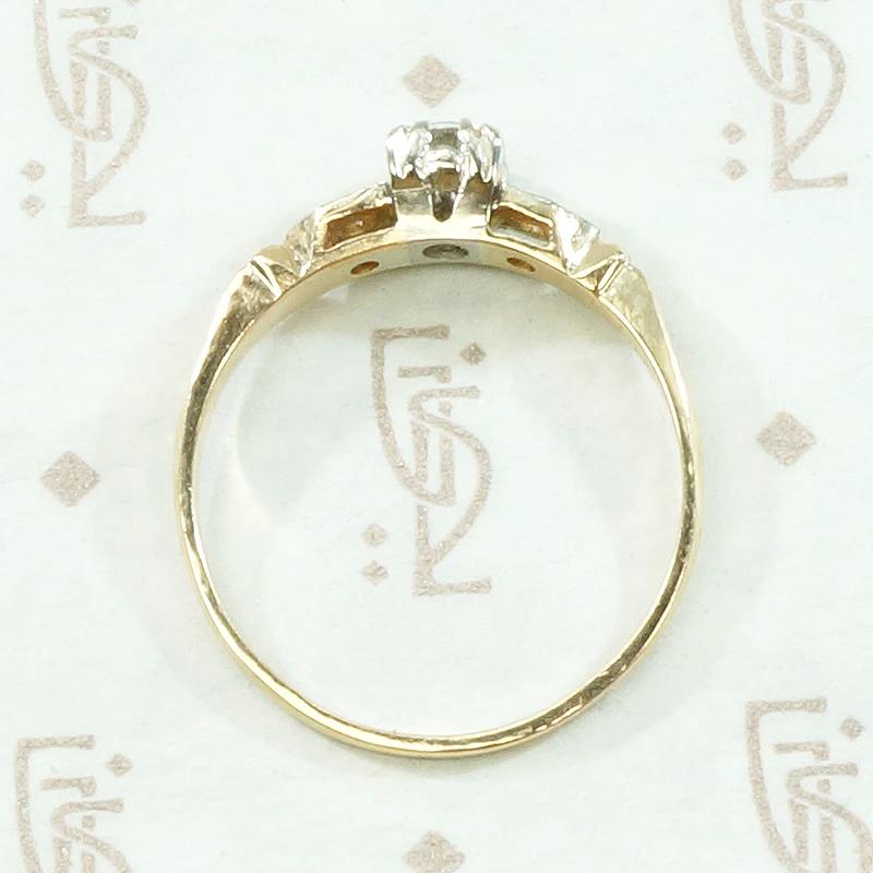 Sweet Two-Tone Engagement Ring with Vintage Charm