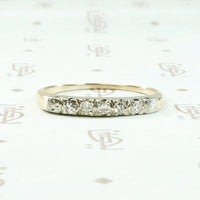 Pretty Two-Tone Diamond Wedding Band
