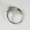 Diamond and Aquamarine White Gold Ring c1930