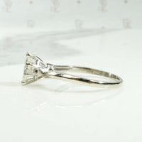 Sophisticated Mid Century Marquis Diamond Solitaire