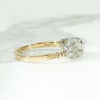 Architectural Deco Engagement Ring with Juicy Diamond