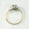 Architectural Deco Engagement Ring with Juicy Diamond