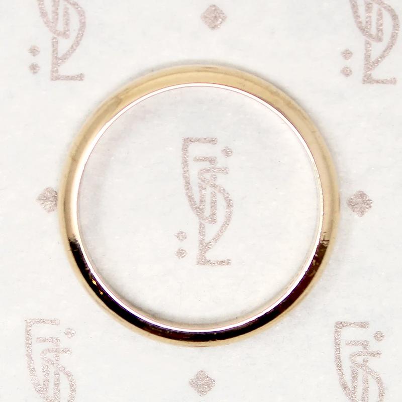 Handsome Half Round 1950s Gold Wedding Band